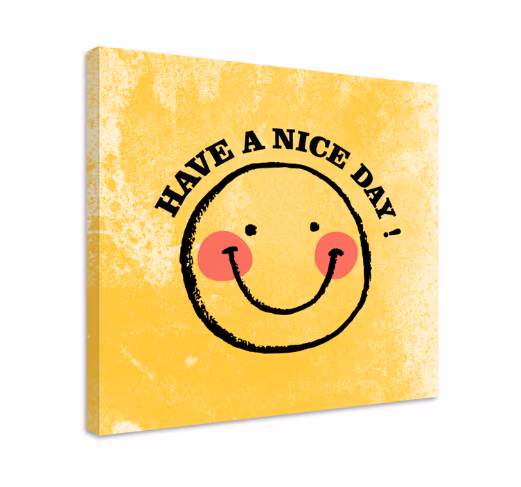 Přeji pěkný den obrazy na plátně do obývacího pokoje - TenStickers