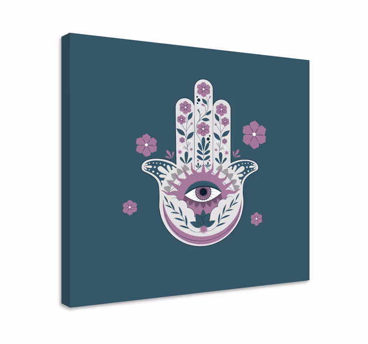 Fatima's hand yoga mat canvas art prints - TenStickers