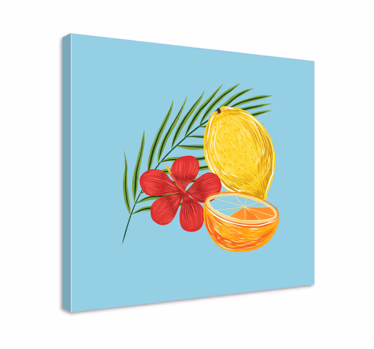 Pastelové citrony ovoce design kuchyně nástěnný tisk - TenStickers