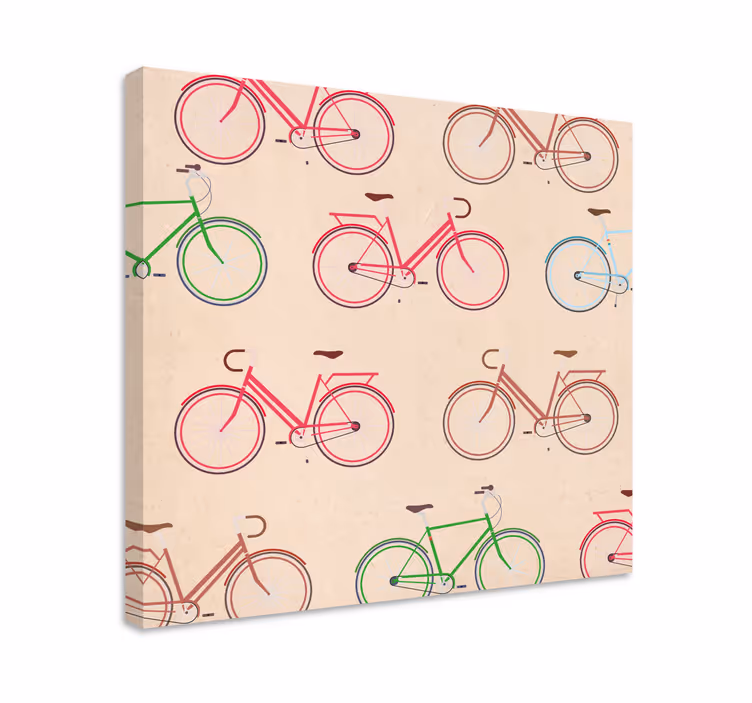 Obraza sport barevné vzory na bicyklech - TenStickers