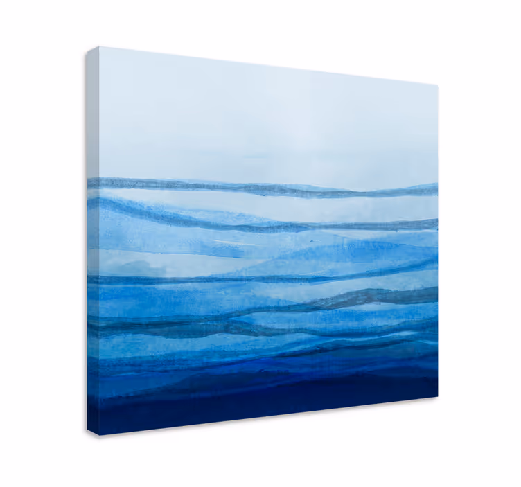 Ombre efekt stipes modré odstíny moderní obraz - TenStickers