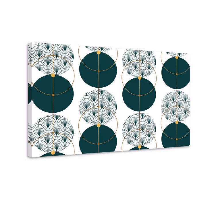 Moderní obraz s geometrickým vějířem - TenStickers