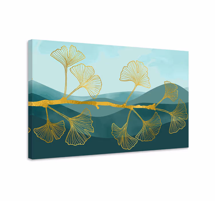 "glamour style" obraz ze stromu ginko tree - TenStickers