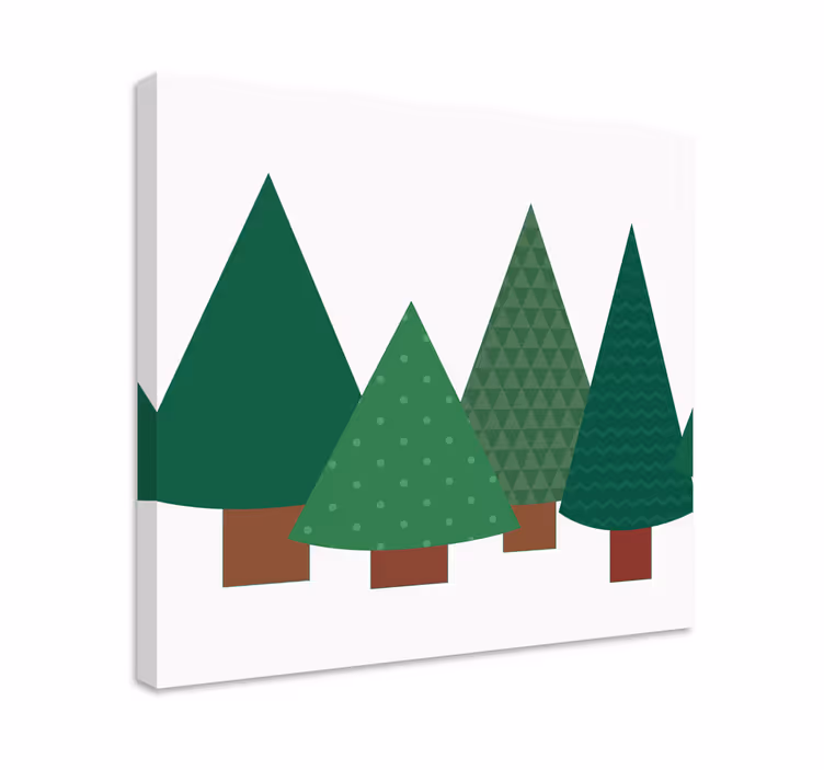 Obraza stromy stylizované zelené stromy - TenStickers