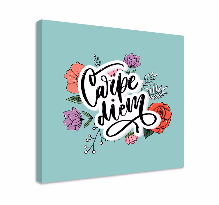 Obraza citací květy okamžiku - TenStickers