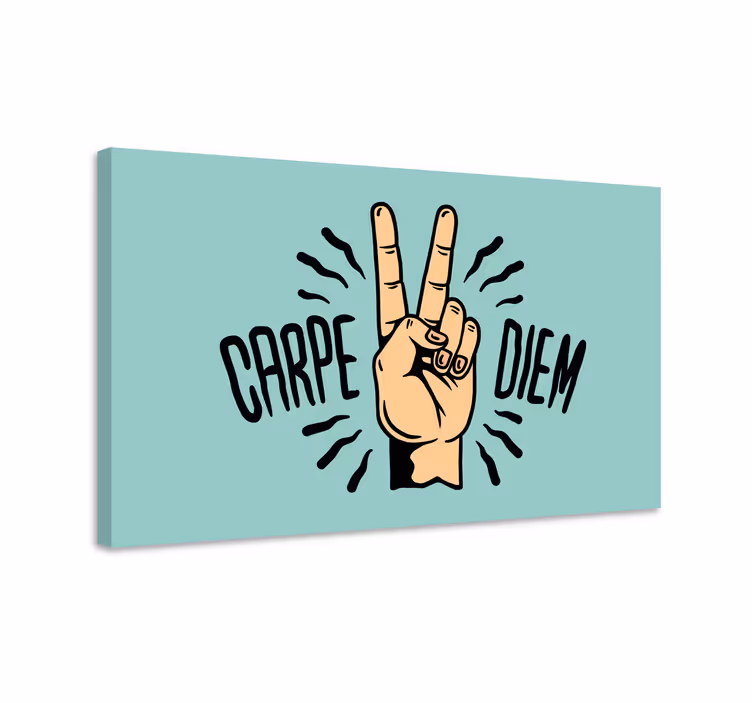 Gesto ruky carpe diem Obraza citací - TenStickers
