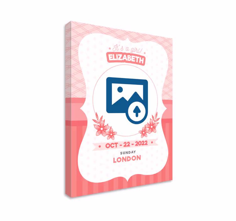 Personalizované růžové oznámení Obraza pro školku - TenStickers