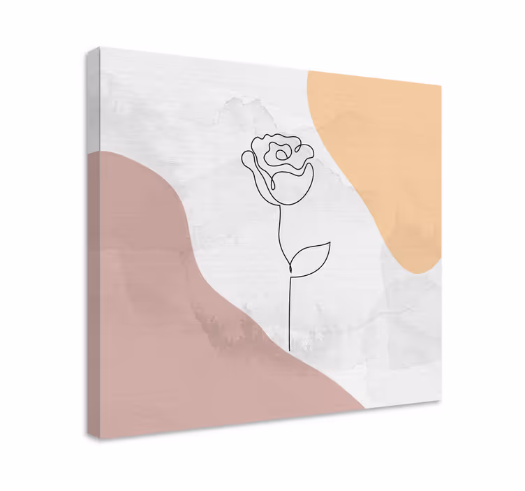 Minimalistický potisk růže v koupelně - TenStickers