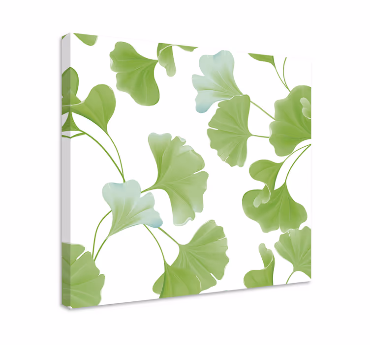 Zelené listy ginkgo moderní obraz - TenStickers