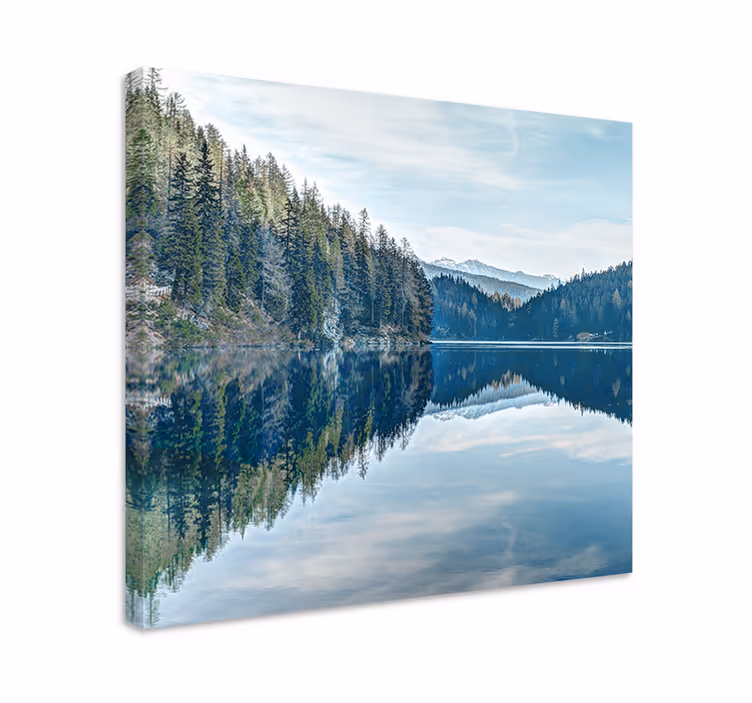 Obraz krajiny poklidné jezero v odrazu - TenStickers