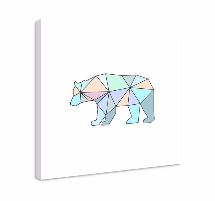 Obraza zvířat geometrická figura medvěda - TenStickers