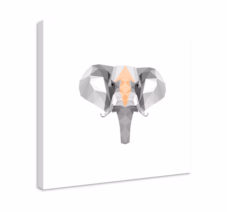 Obraza slona geometrická hlava slona - TenStickers