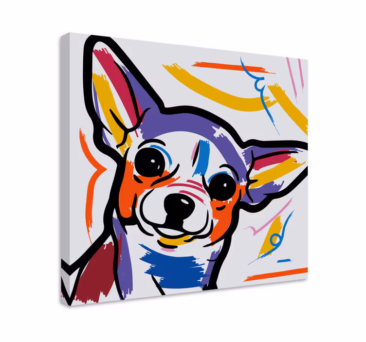 Obraz psa v pestrých barvách - TenStickers