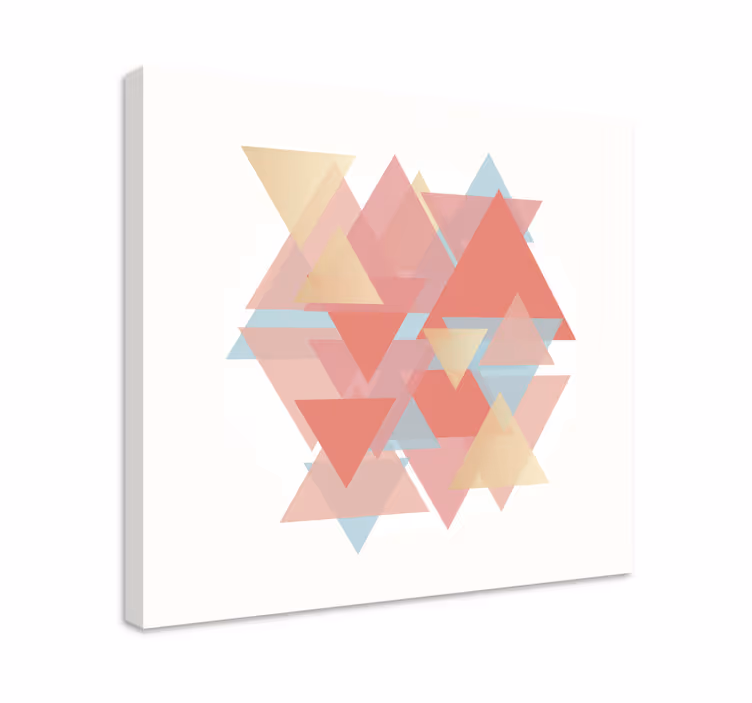 Geometrická obraza překrývající se trojúhelníky - TenStickers