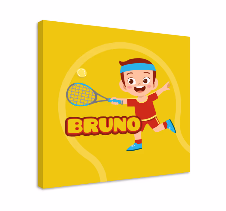 Dětský tenista se jménem na plátně - TenStickers