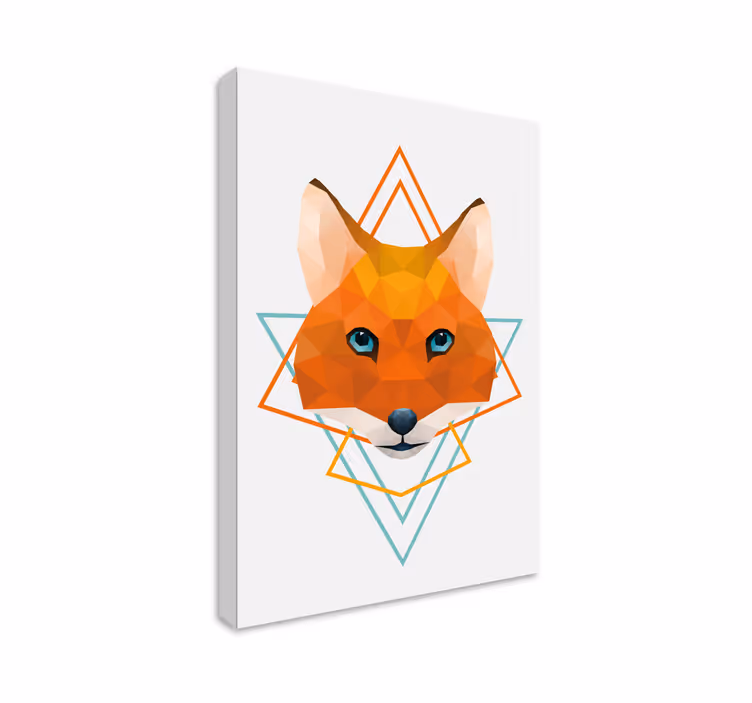 Obrazy na plátně geometric-animals divoká liška - TenStickers