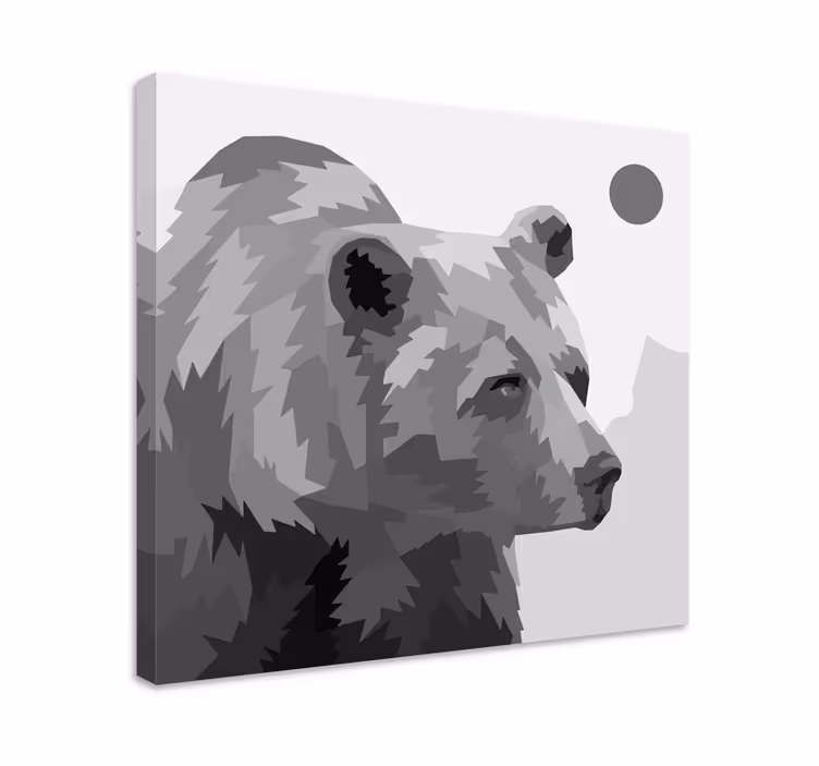 Obraza zvířat vznešený portrét medvěda - TenStickers