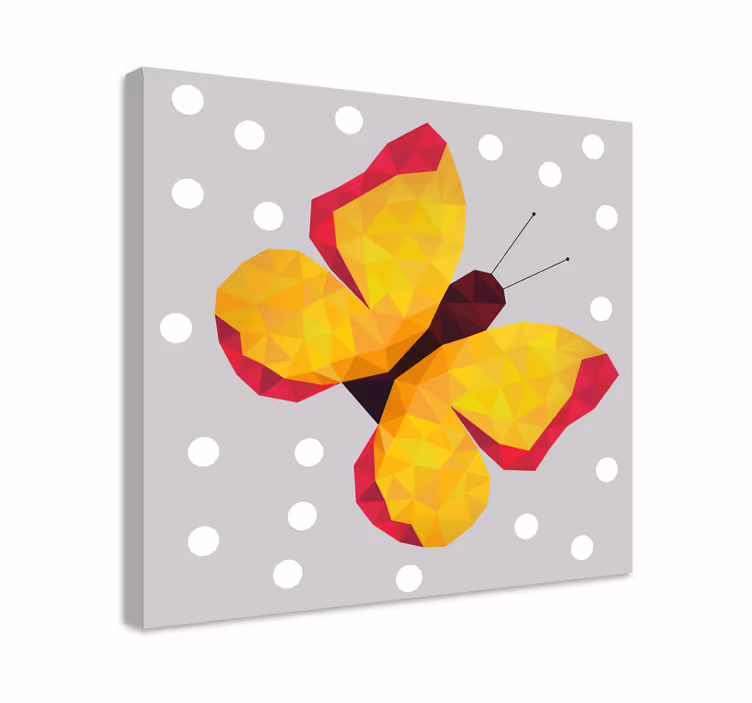 žlutá geometrická křídla Obraz motýla - TenStickers
