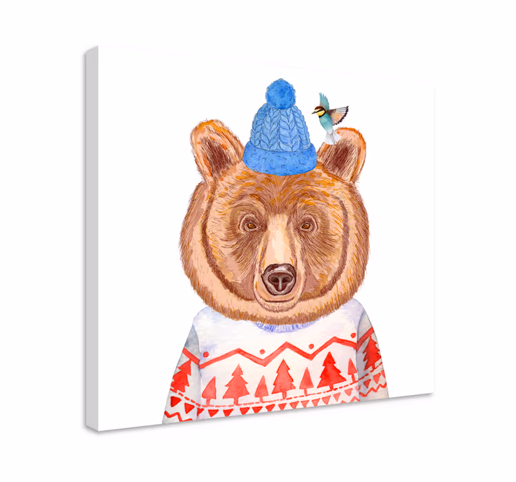 Obraza zvířat kouzelná ilustrace medvěda - TenStickers