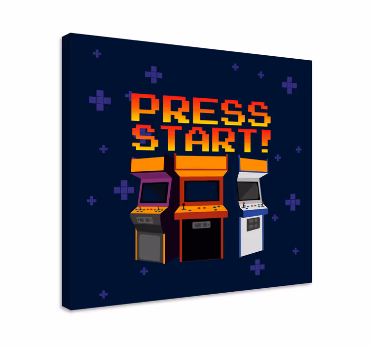 Plátno s potiskem videohry retro herní automaty - TenStickers