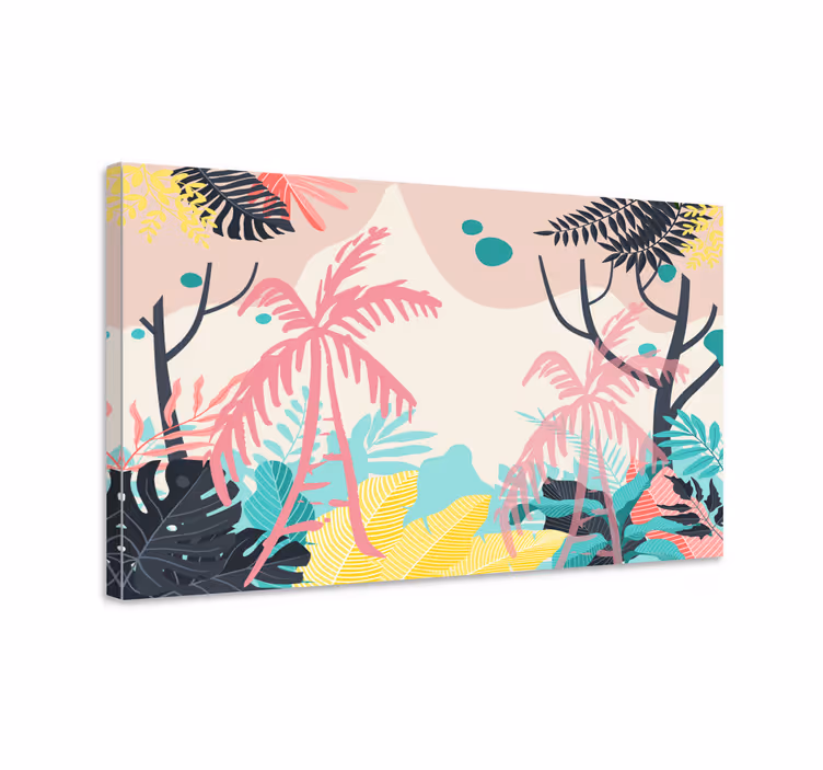 "boho" palmové nástěnné obraz - TenStickers