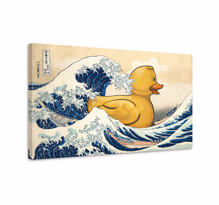 Umělecký tisk na plátně gumové kachny kanagawa - TenStickers