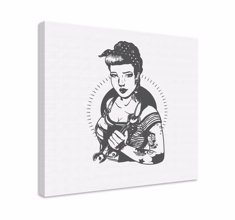 Portrét silné ženy Obraz lidé a postavy - TenStickers
