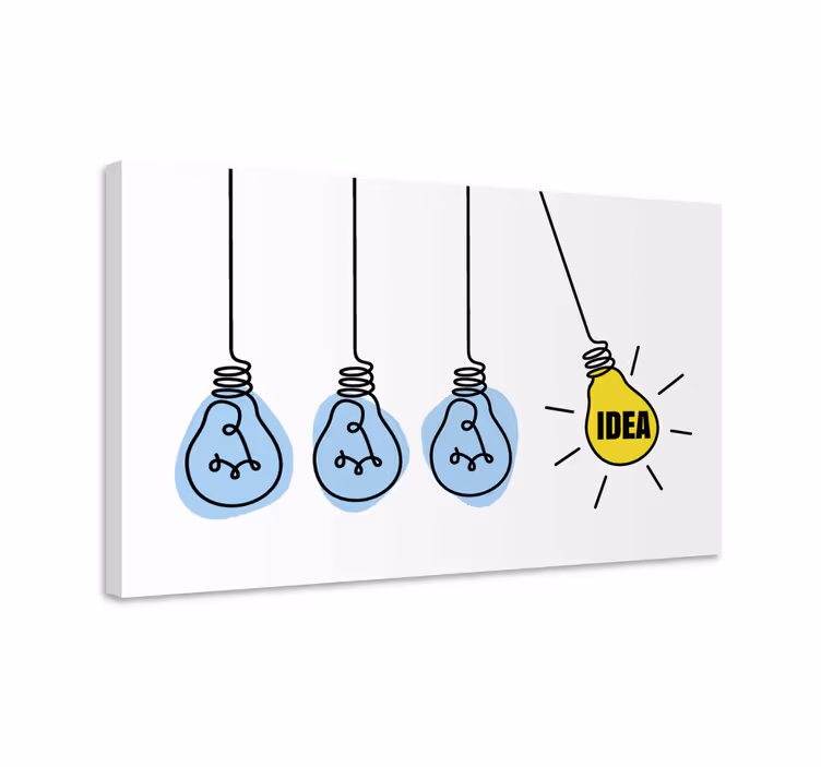Nápady s žárovkami Obrazová motivace - TenStickers