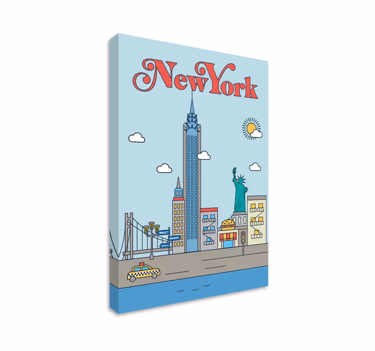 Nový York Obraza města a země - TenStickers