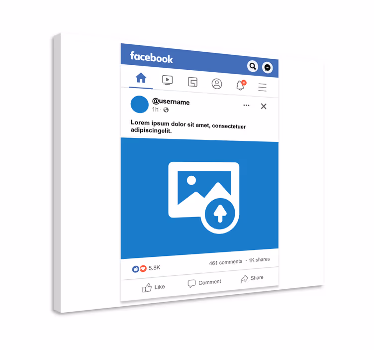 Obrazovka facebooku Přizpůsobitelný obraz - TenStickers