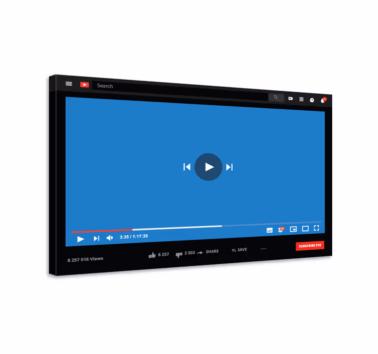 Youtube Přizpůsobitelný obraz - TenStickers
