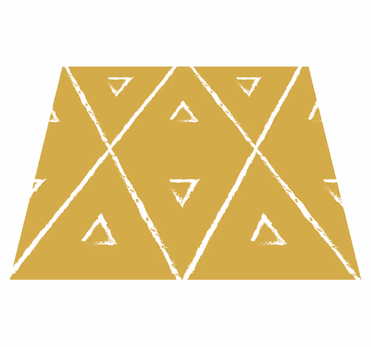 Geometrický kosočtverečný vzor Žlutý vinylový koberec - TenStickers