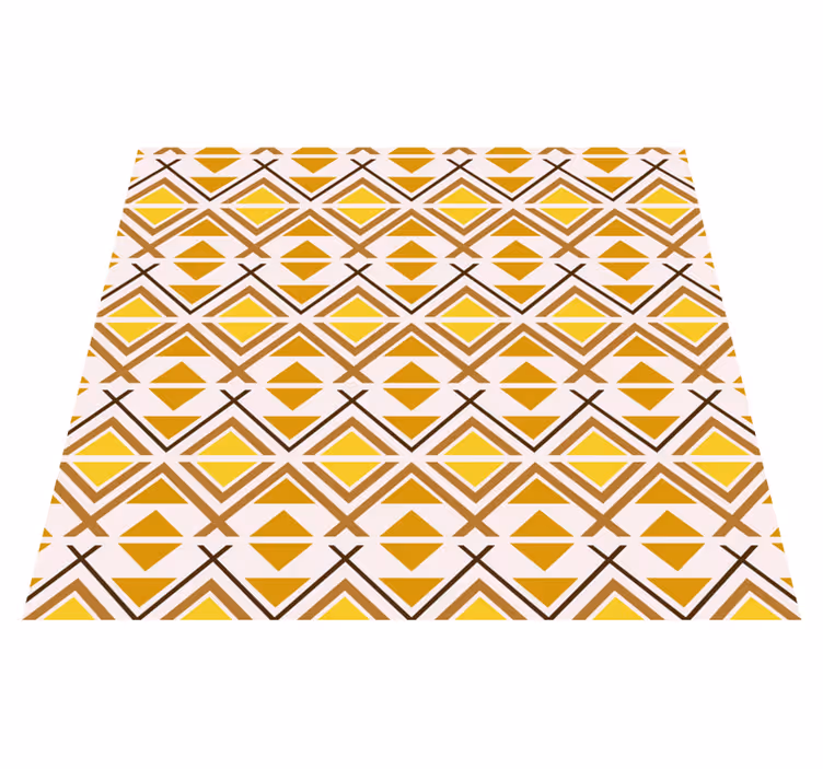 Geometrický grafický design Žlutý vinylový koberec - TenStickers