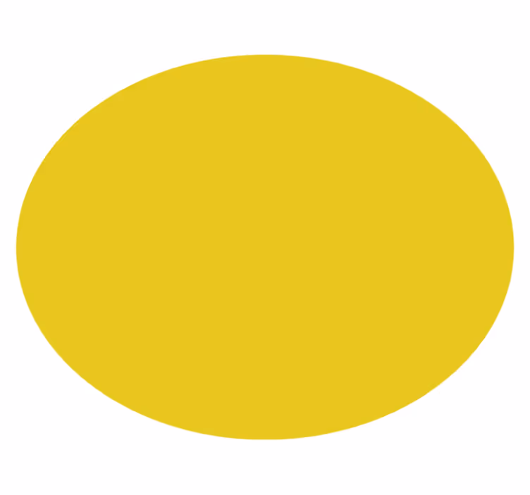 Kulatý design Žlutý vinylový koberec - TenStickers