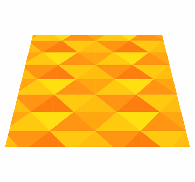 Design geometrických trojúhelníků Žlutý vinylový koberec - TenStickers