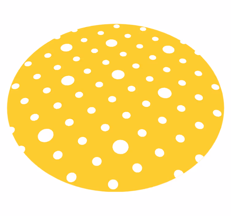 Puntíkovaný Žlutý vinylový koberec - TenStickers