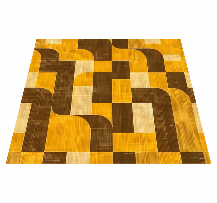 Stylu art deco Žlutý vinylový koberec - TenStickers