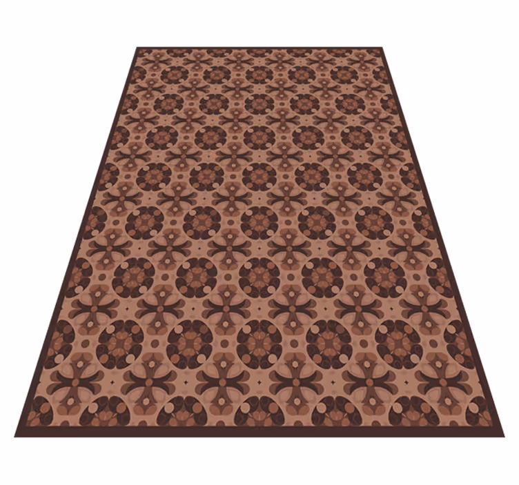 mocha mousse Vinylový koberec s efektem dlaždic - TenStickers