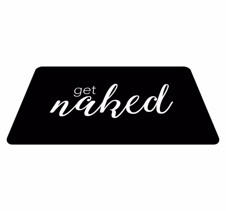 get naked text Koupelnový vinylový koberec - TenStickers
