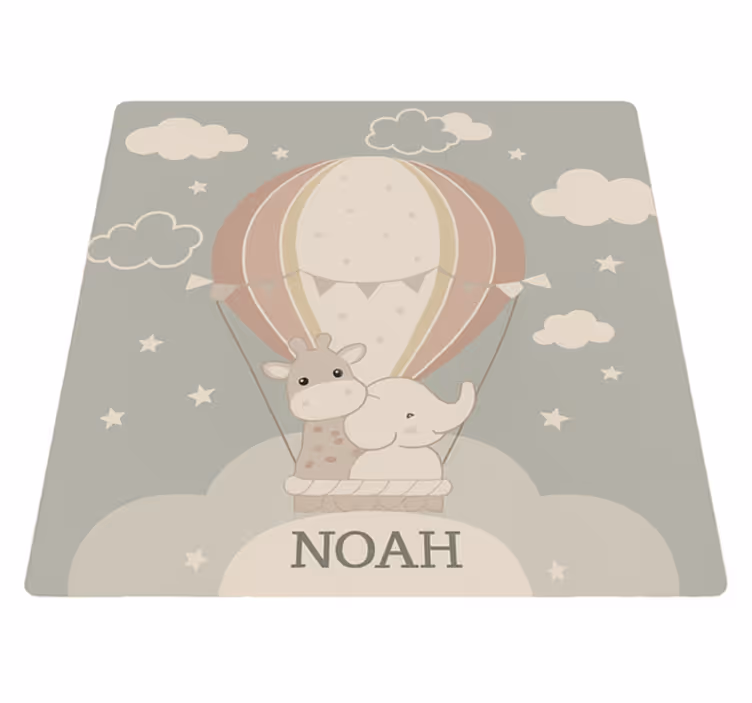 Ostatní vinylový koberec pastelový balón s jménem - TenStickers