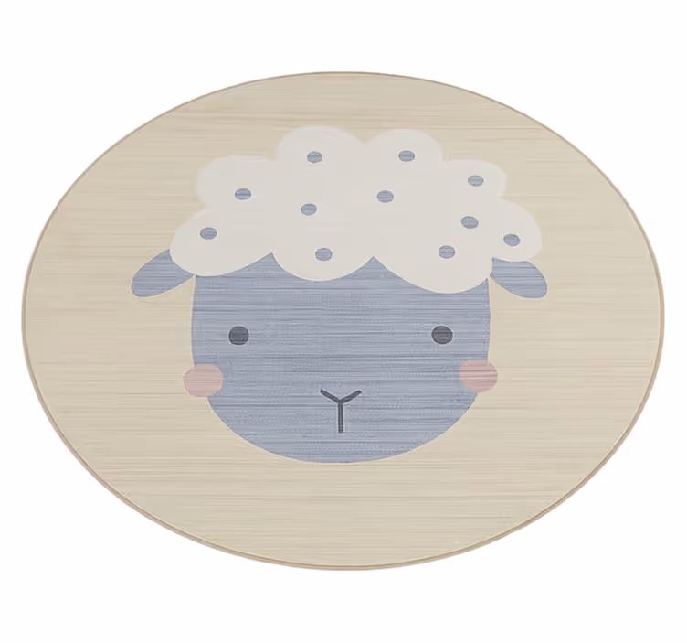 Béžové ovečky Ostatní Vinylový koberec - TenStickers