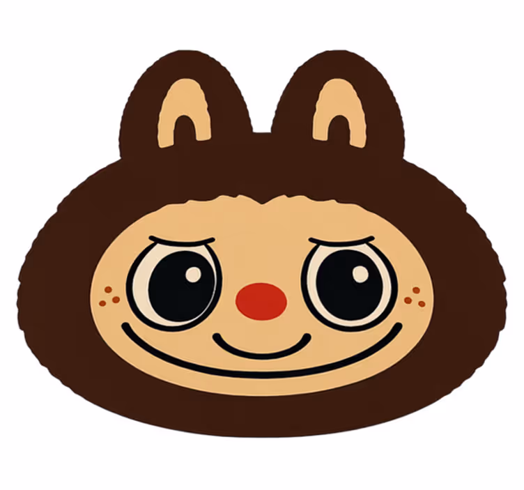 Hnědý design labubu Ostatní Vinylový koberec - TenStickers