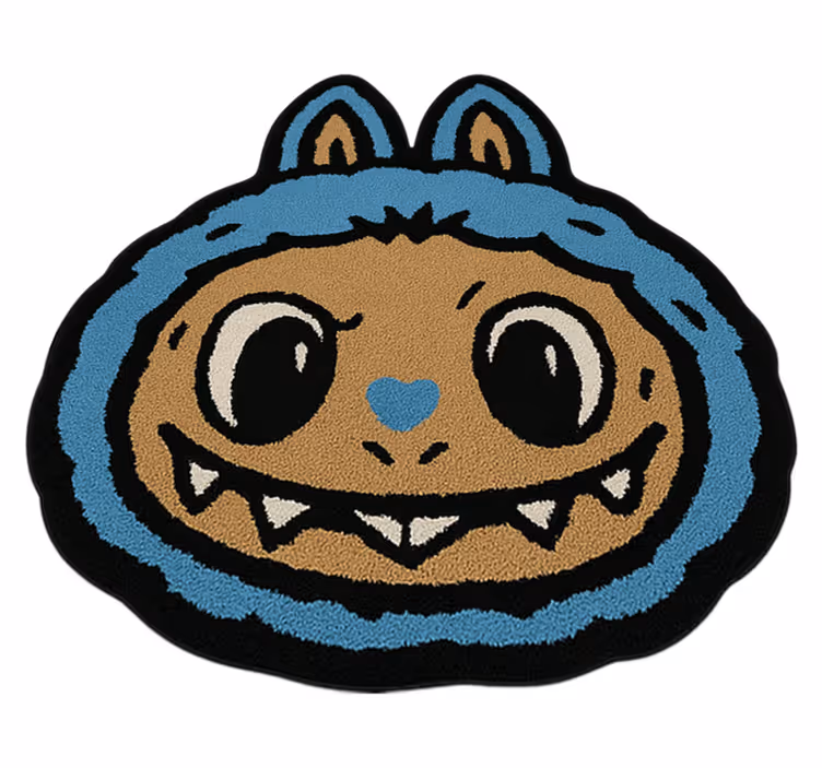 Modrý design labubu Ostatní Vinylový koberec - TenStickers