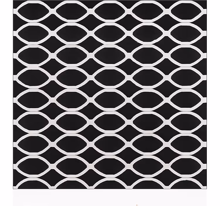 Monochromatický oválný design Vinylový koberec v jídelně - TenStickers