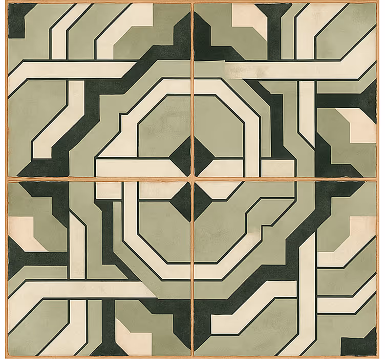 Marocké geometrické proplétání Vinylový koberec v jídelně - TenStickers