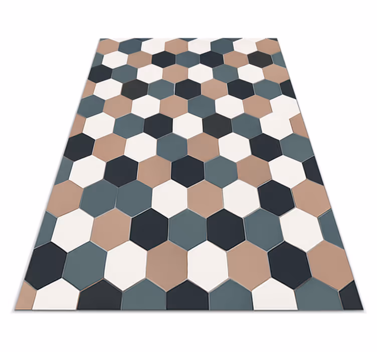 Kuchyňský vinylový koberec moderní hexagonální dlažba - TenStickers