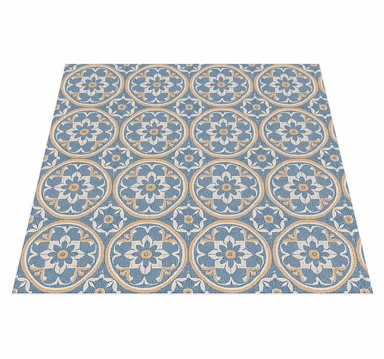 Vinylový koberec obývací pokoj v azulejo stylu - TenStickers