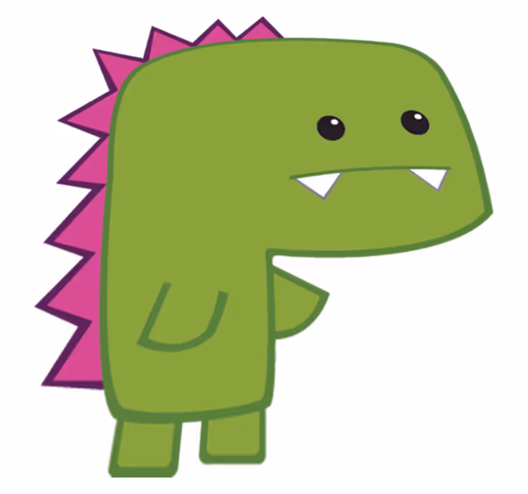 Zvířecí vinylový koberec zelený minisaurus - TenStickers