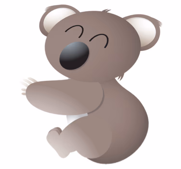 Zvířecí vinylový koberec Šťastný koala - TenStickers