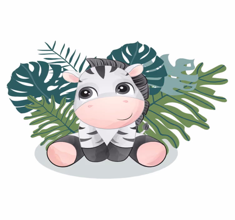 Zvířecí vinylový koberec zebra z divoké afriky - TenStickers